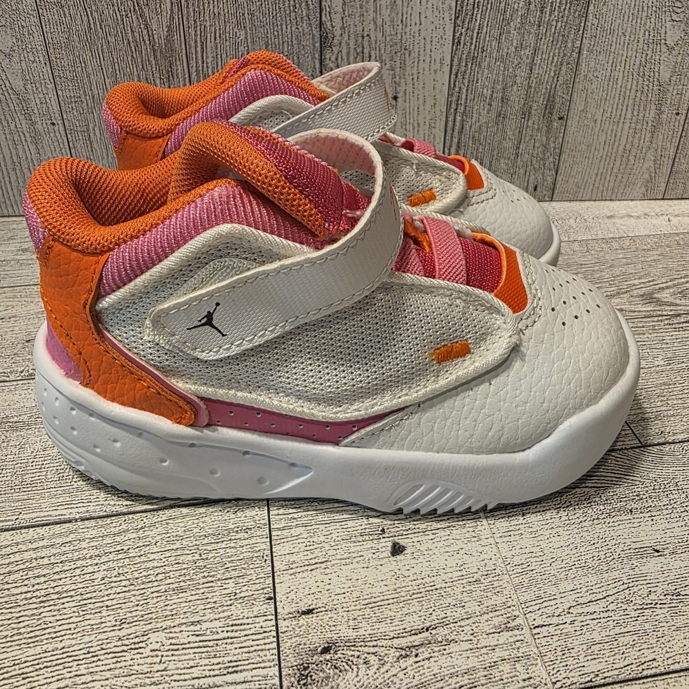 Jordan Kids' White and Orange Sneakers Size 7 C